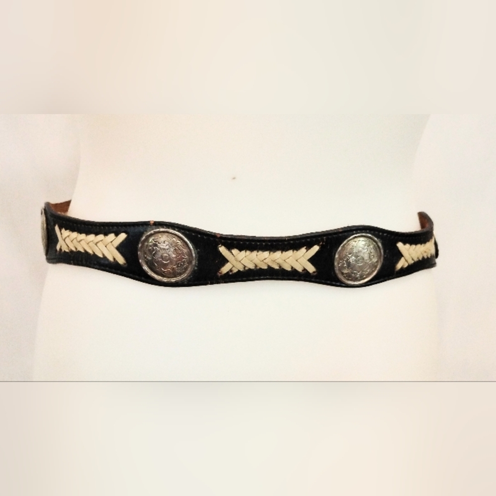 VINTAGE CIRCLE Y LEATHER BELT